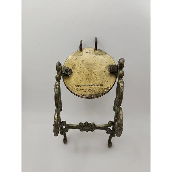 VINTAGE Made in Occupied Japan Brass Tea Cup Display Saucer‎ and Spoon Holder